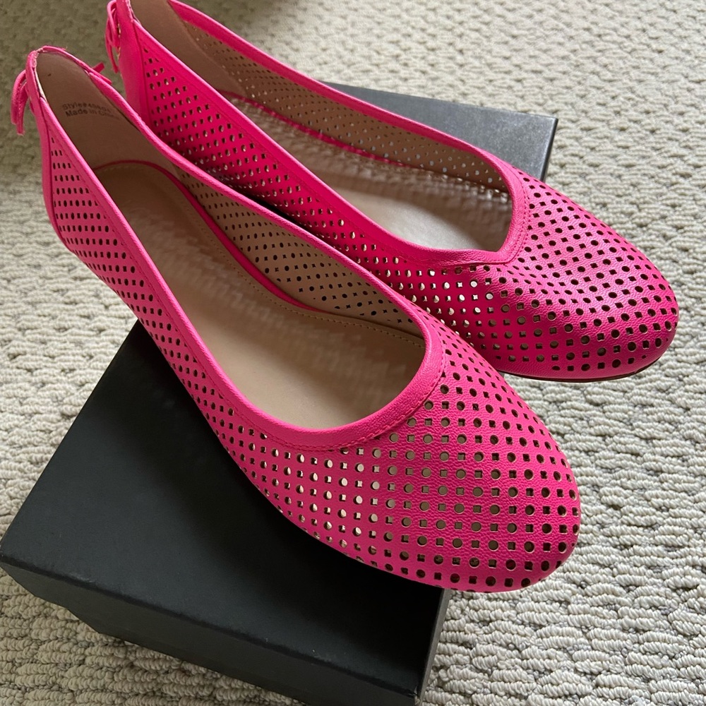 Bright  pink jcrew flats size 8